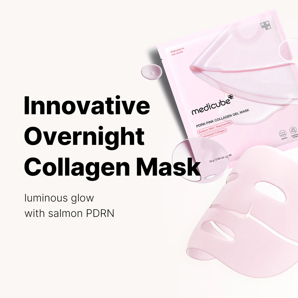 Salmon DNA PDRN pink collagen mask